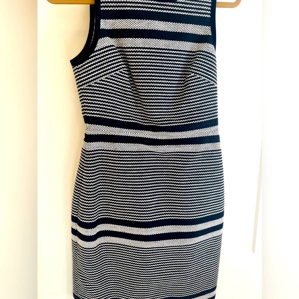 Striped Shift Suiting Dress